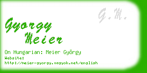 gyorgy meier business card